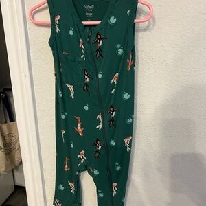 Kyte Baby Green Fish Koi Print Sleeveless One Piece